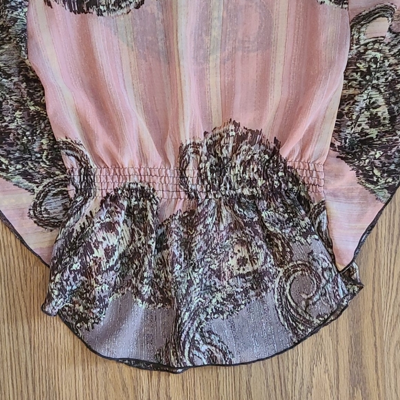 Dolman sleeve sheer blouse - Picture 5 of 7